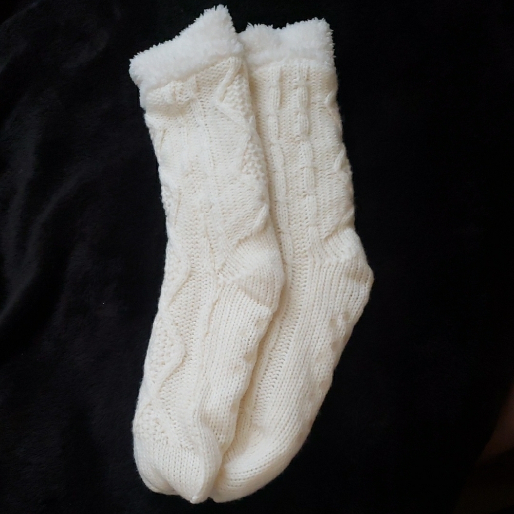 Fluffy Non-Slip Slipper Thermal Socks with Rubber Grips